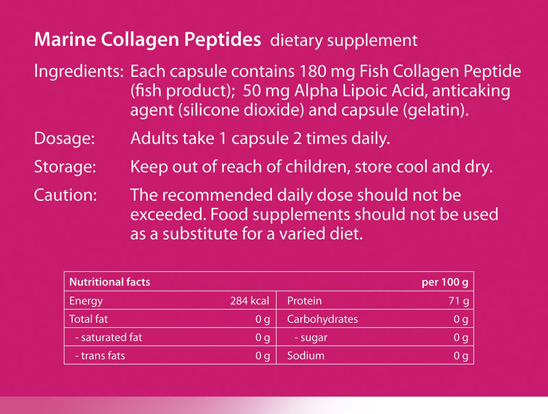 Marine Collagen Peptides with ALA 60 capsules, aXimed