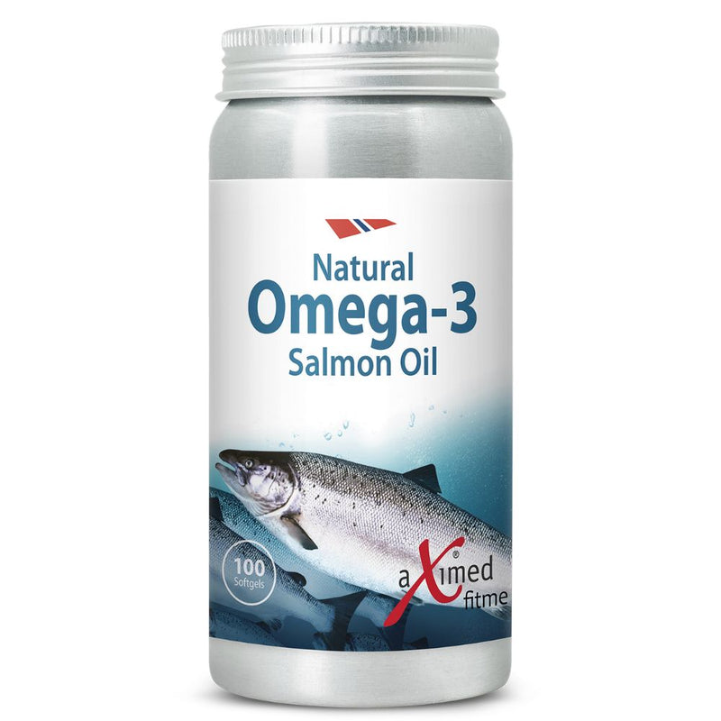 Natural Omega-3 Salmon Oil 100 Capsules, aXimed
